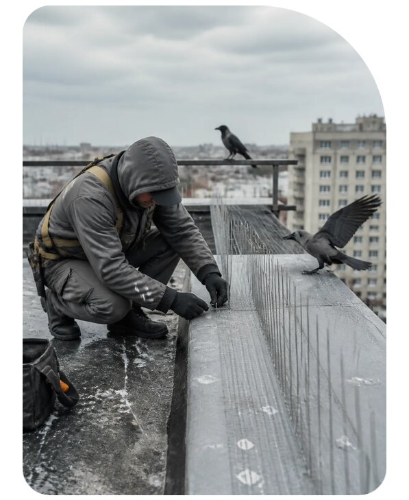 Защита от ворон под ключ в Курске по цене от 5212 р. | Сенат-Кус